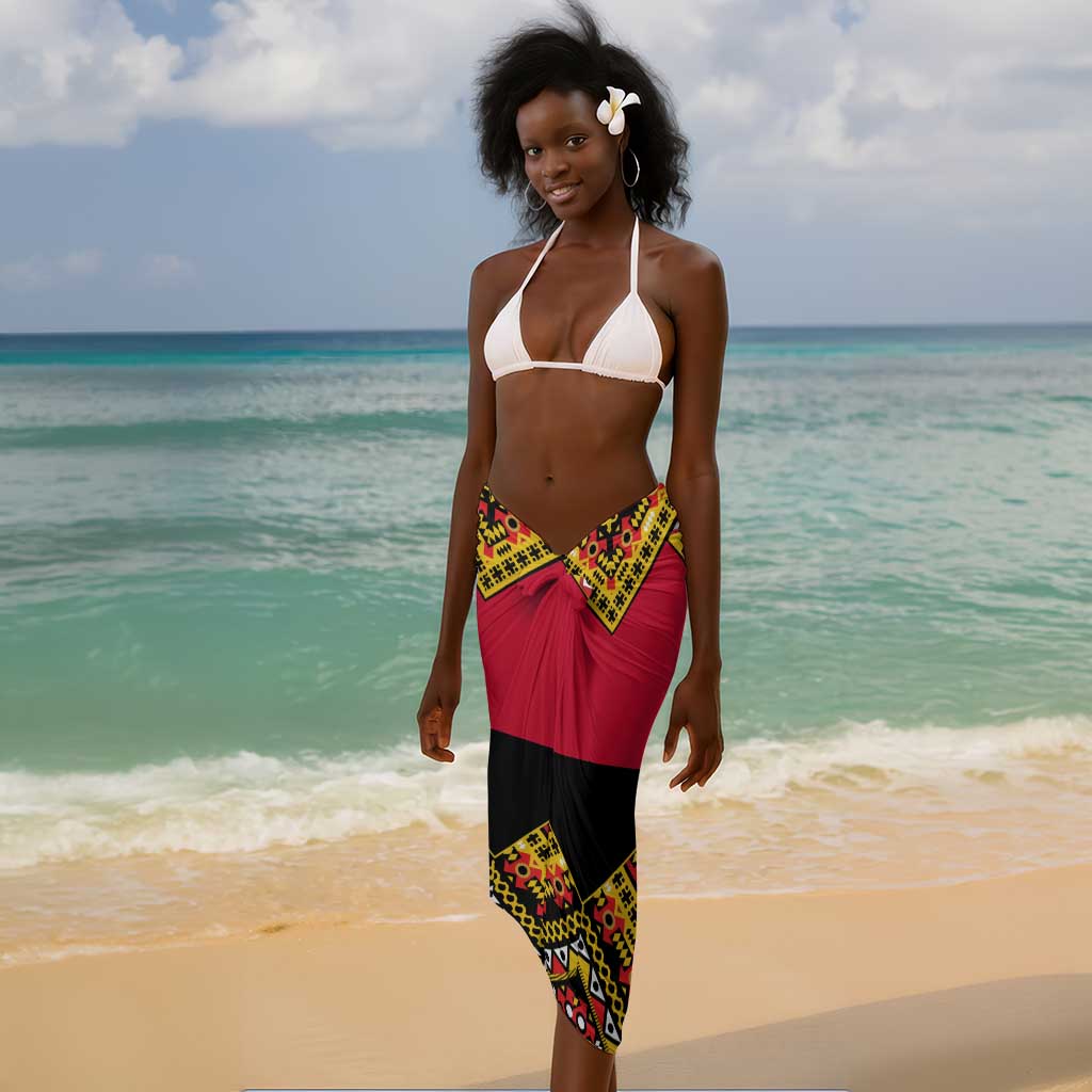 Angola Independence Day Sarong with Coat of Arms and Samakaka Pattern LT01