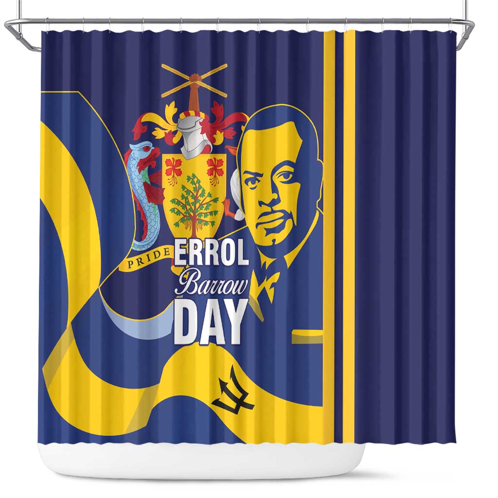 Barbados Errol Barrow Day Shower Curtain Barbadian Father of Independence LT01