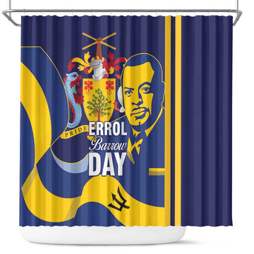 Barbados Errol Barrow Day Shower Curtain Barbadian Father of Independence LT01