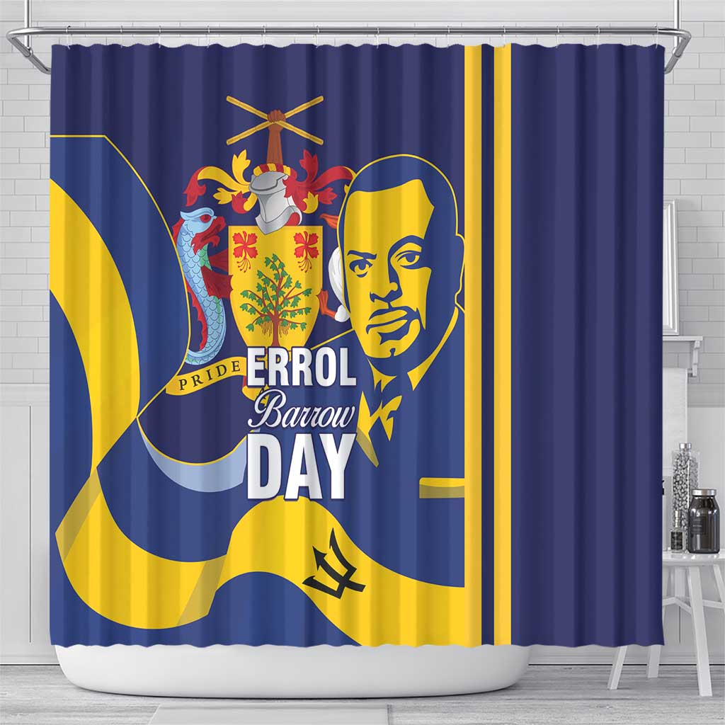 Barbados Errol Barrow Day Shower Curtain Barbadian Father of Independence LT01