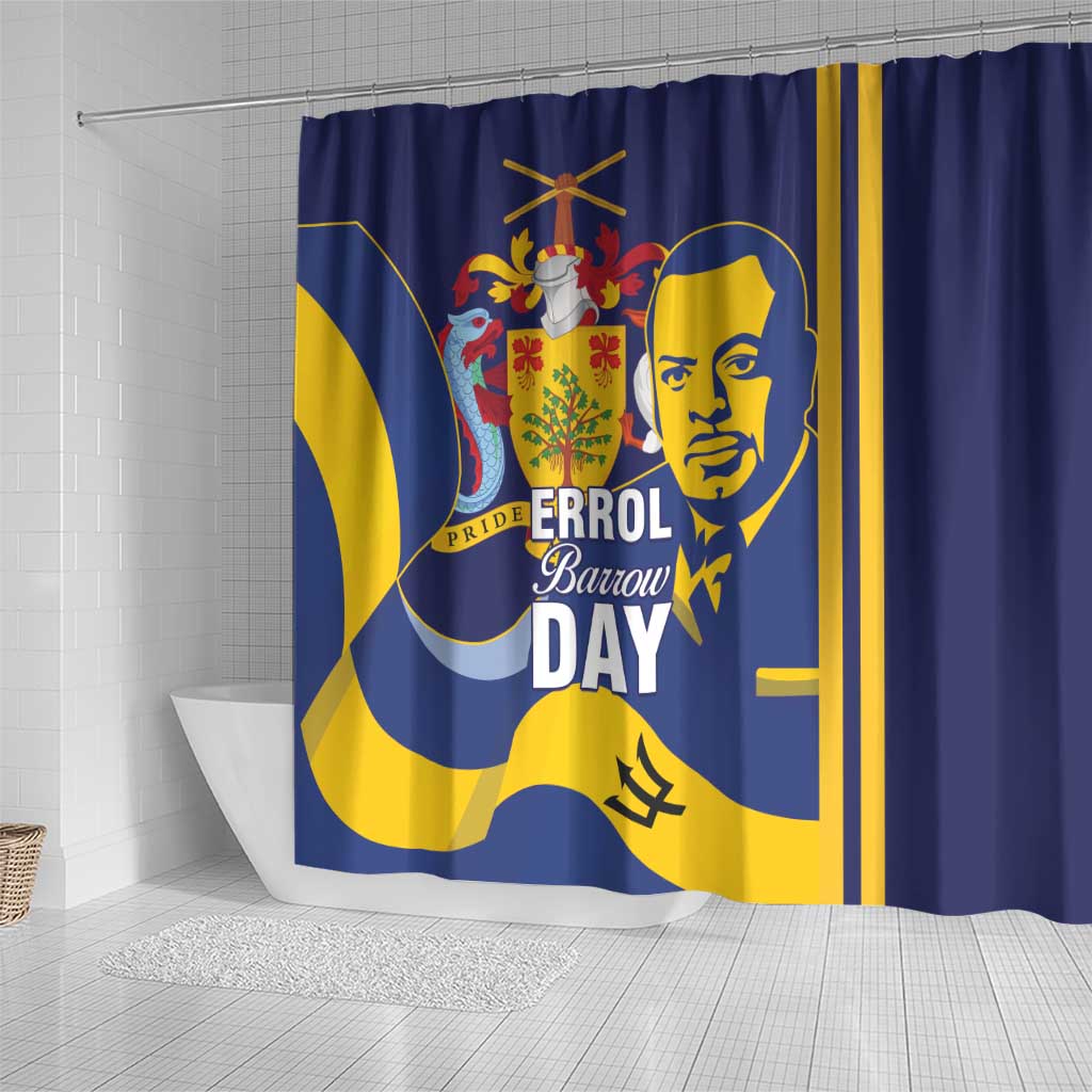 Barbados Errol Barrow Day Shower Curtain Barbadian Father of Independence LT01
