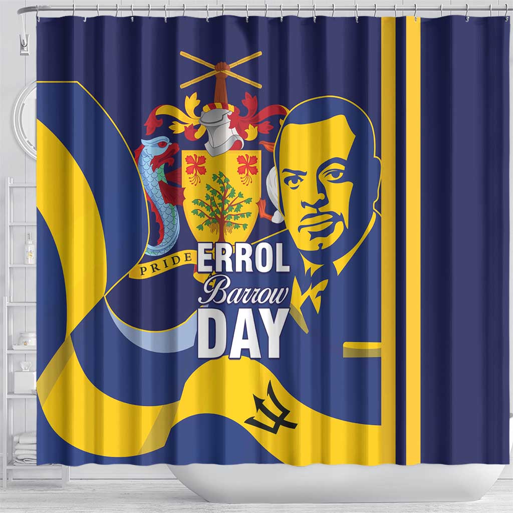 Barbados Errol Barrow Day Shower Curtain Barbadian Father of Independence LT01