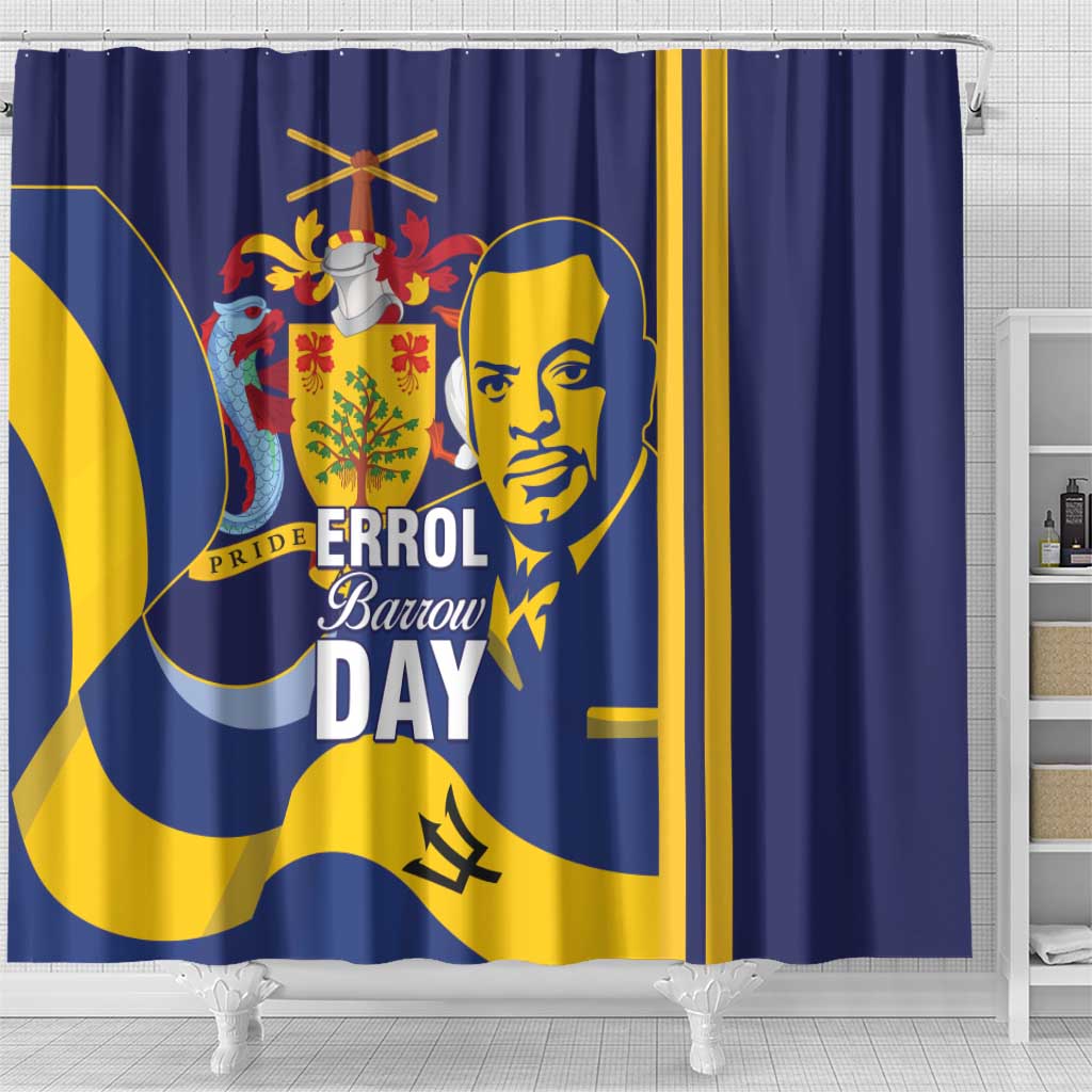 Barbados Errol Barrow Day Shower Curtain Barbadian Father of Independence LT01
