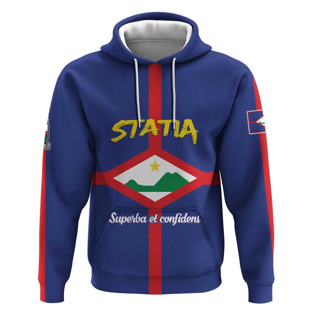 Personalised Statia Hoodie Sint Eustatius Coat Of Arms LT01