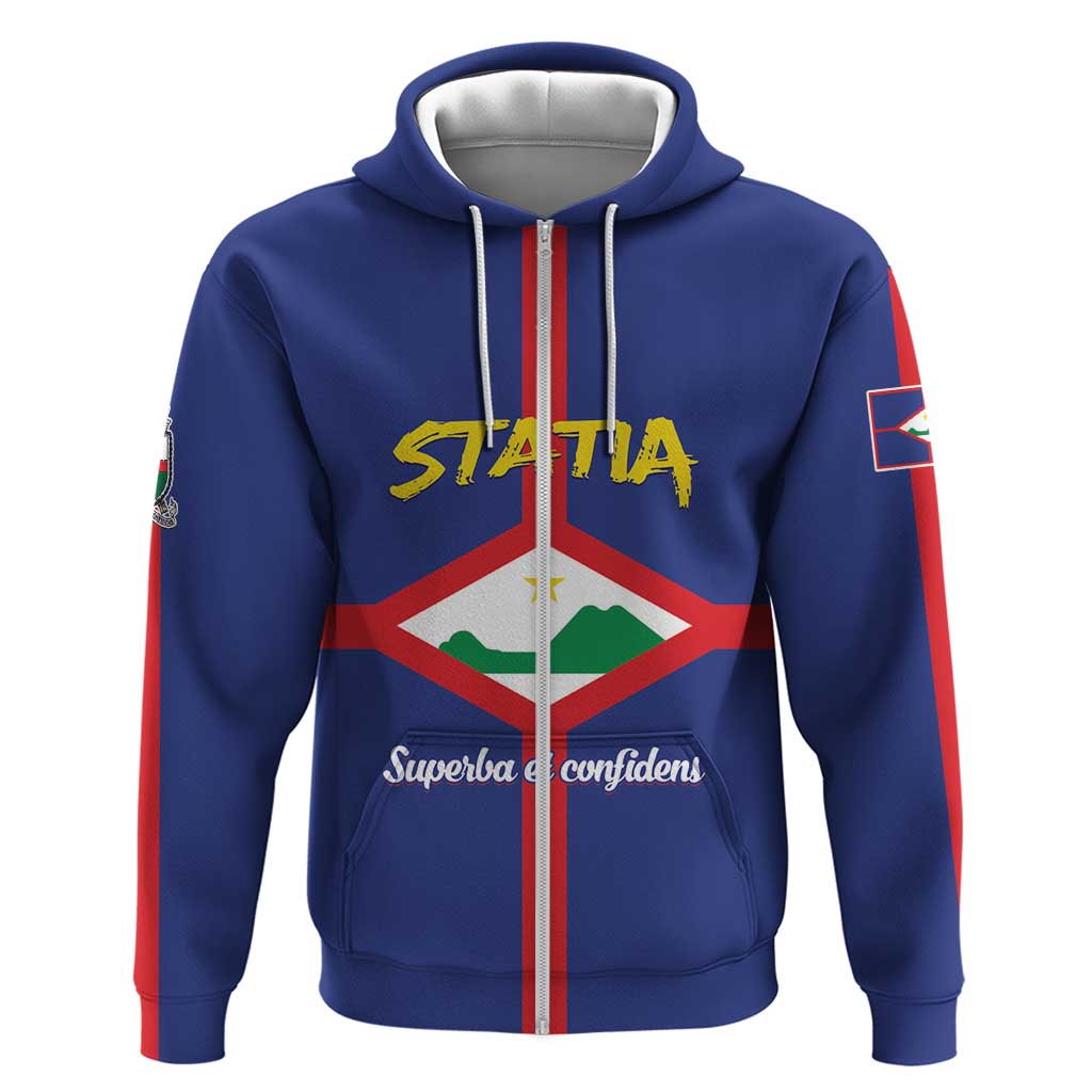 Personalised Statia Hoodie Sint Eustatius Coat Of Arms LT01