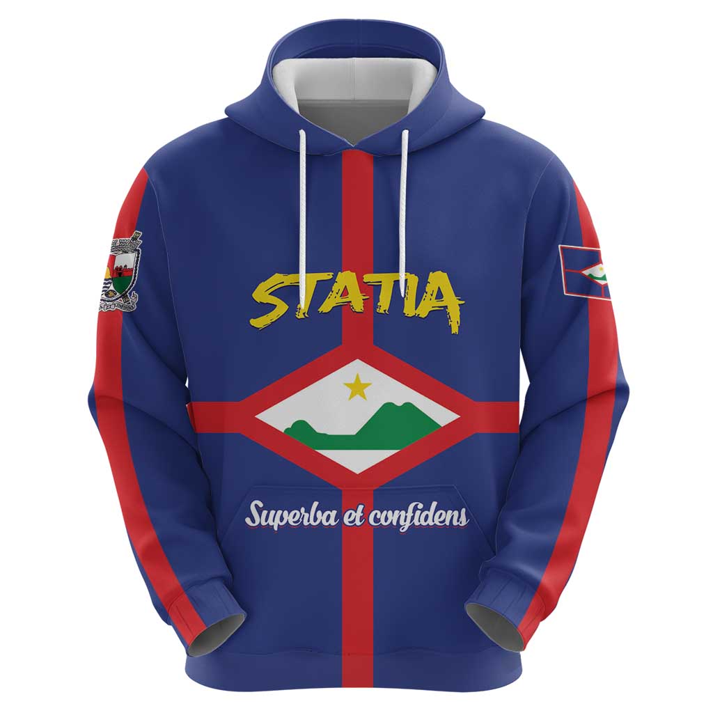 Personalised Statia Hoodie Sint Eustatius Coat Of Arms LT01