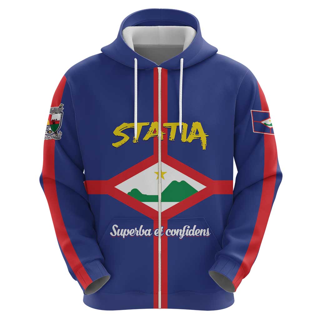 Personalised Statia Hoodie Sint Eustatius Coat Of Arms LT01