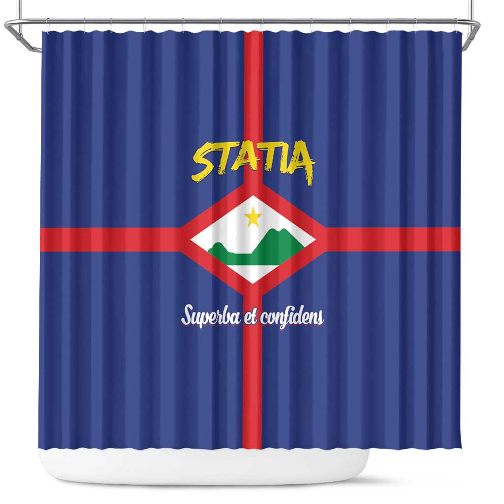 Statia Shower Curtain Sint Eustatius Coat Of Arms LT01