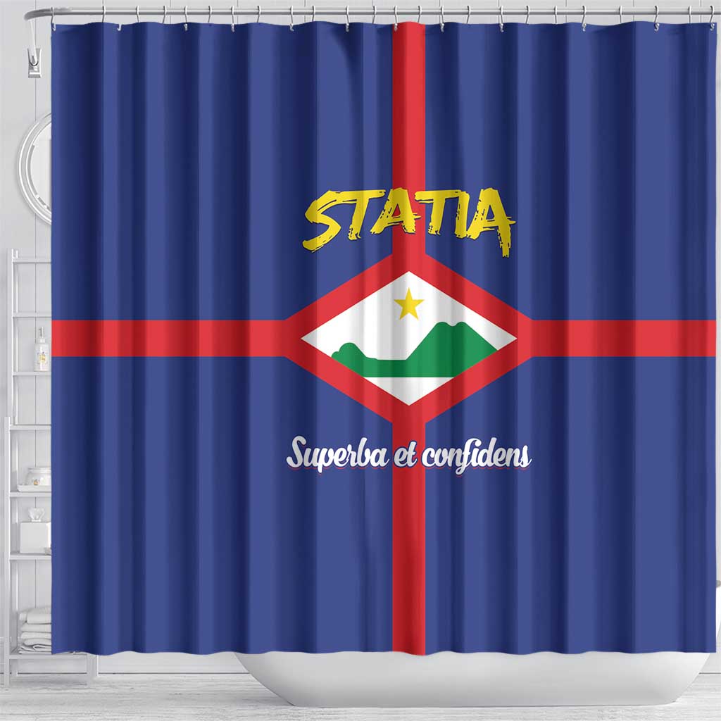 Statia Shower Curtain Sint Eustatius Coat Of Arms LT01