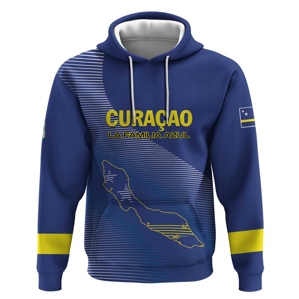 Custom Curacao Football Hoodie La Familia Azul Go Champion LT01