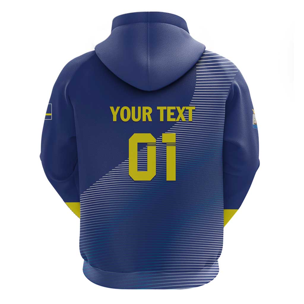 Custom Curacao Football Hoodie La Familia Azul Go Champion LT01