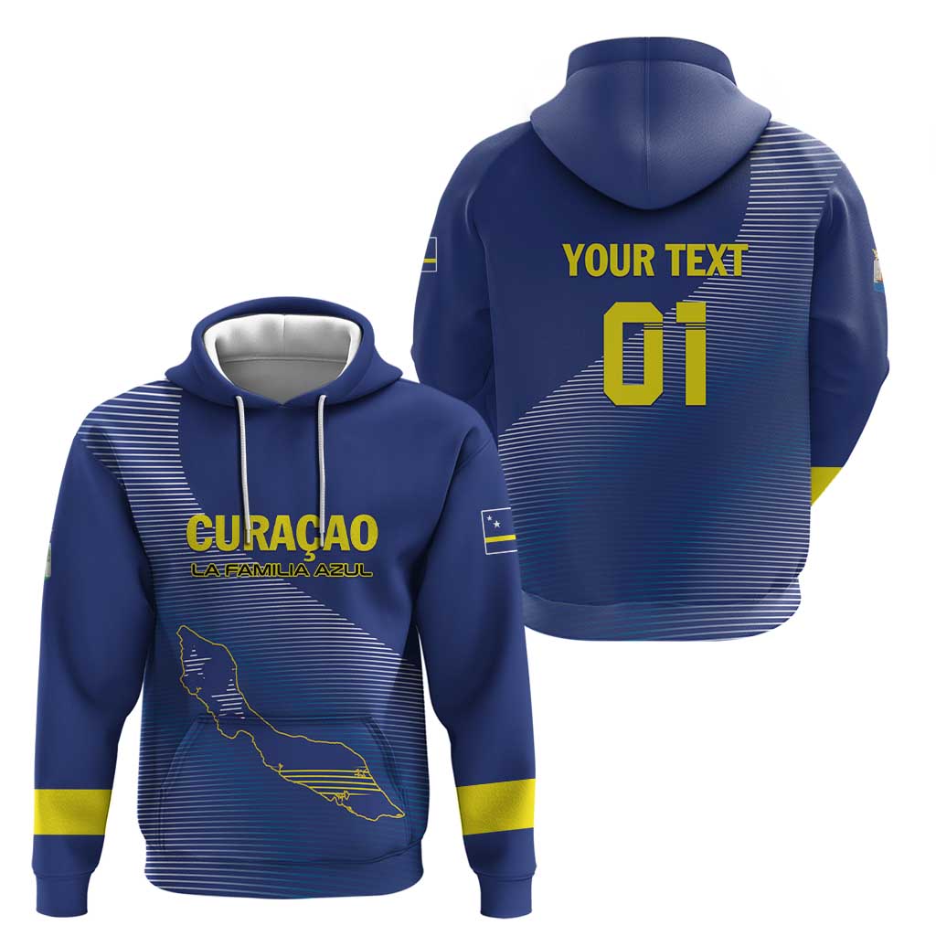 Custom Curacao Football Hoodie La Familia Azul Go Champion LT01