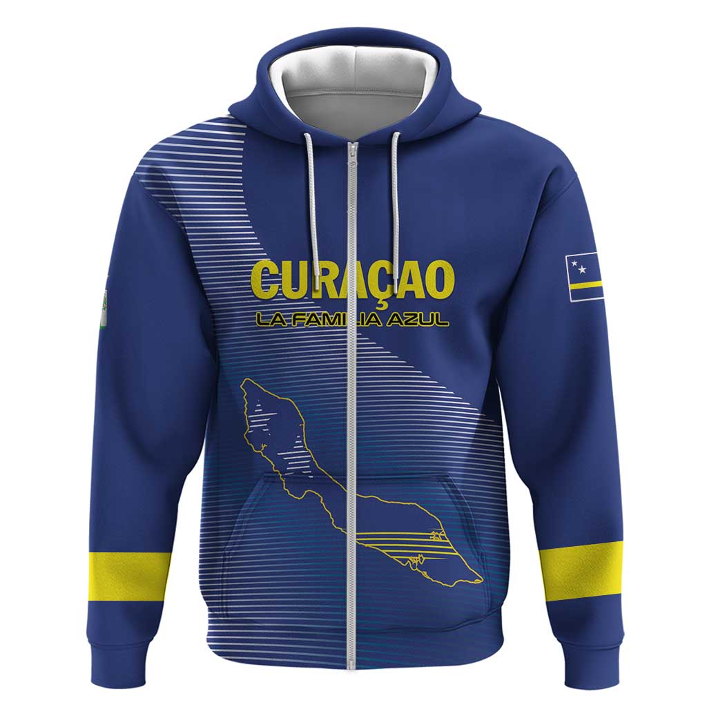 Custom Curacao Football Hoodie La Familia Azul Go Champion LT01