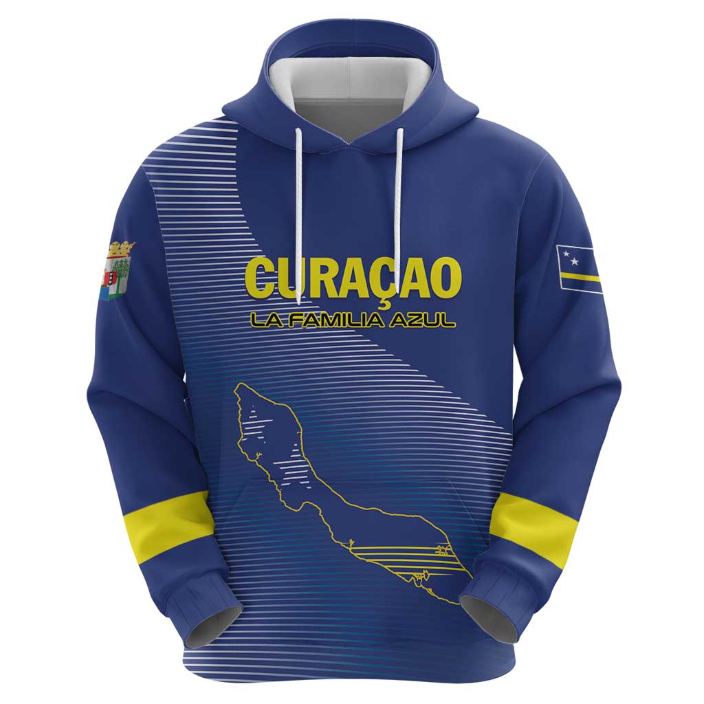 Custom Curacao Football Hoodie La Familia Azul Go Champion LT01