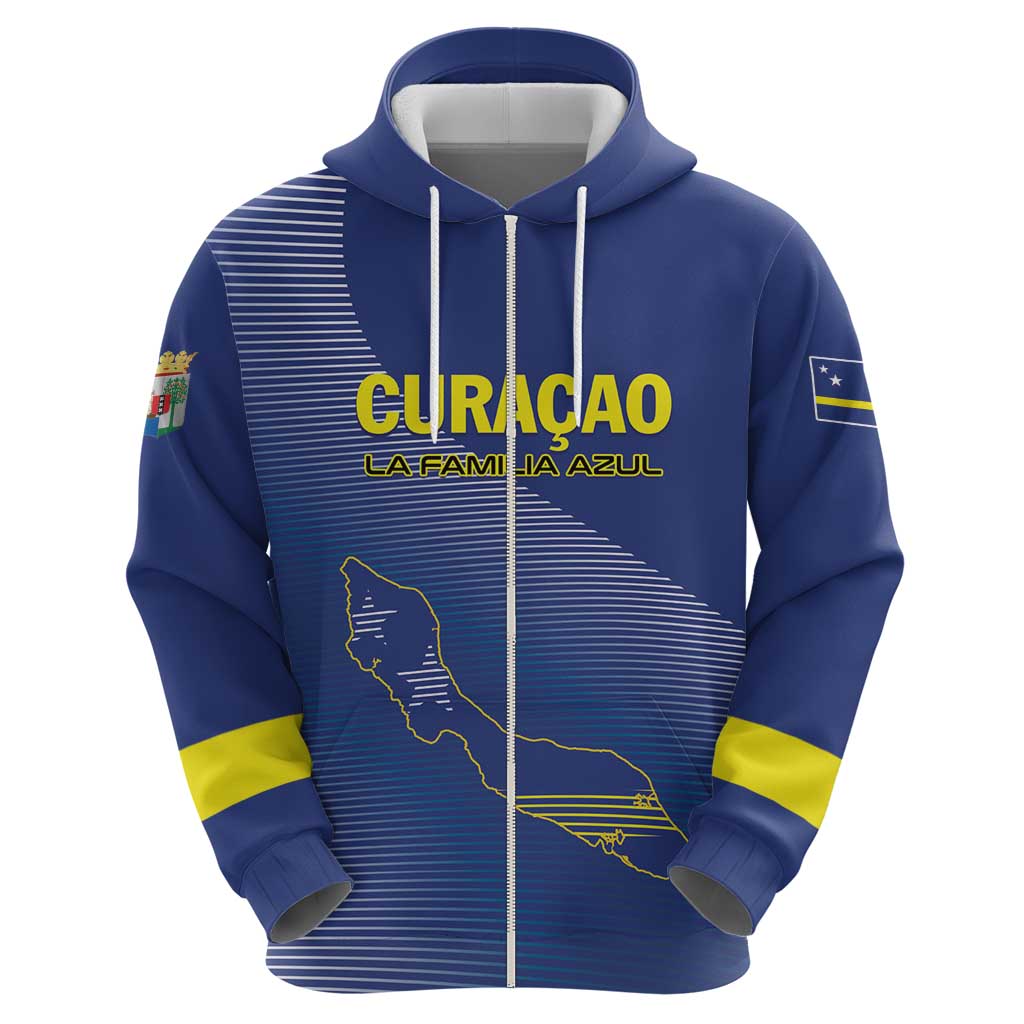 Custom Curacao Football Hoodie La Familia Azul Go Champion LT01