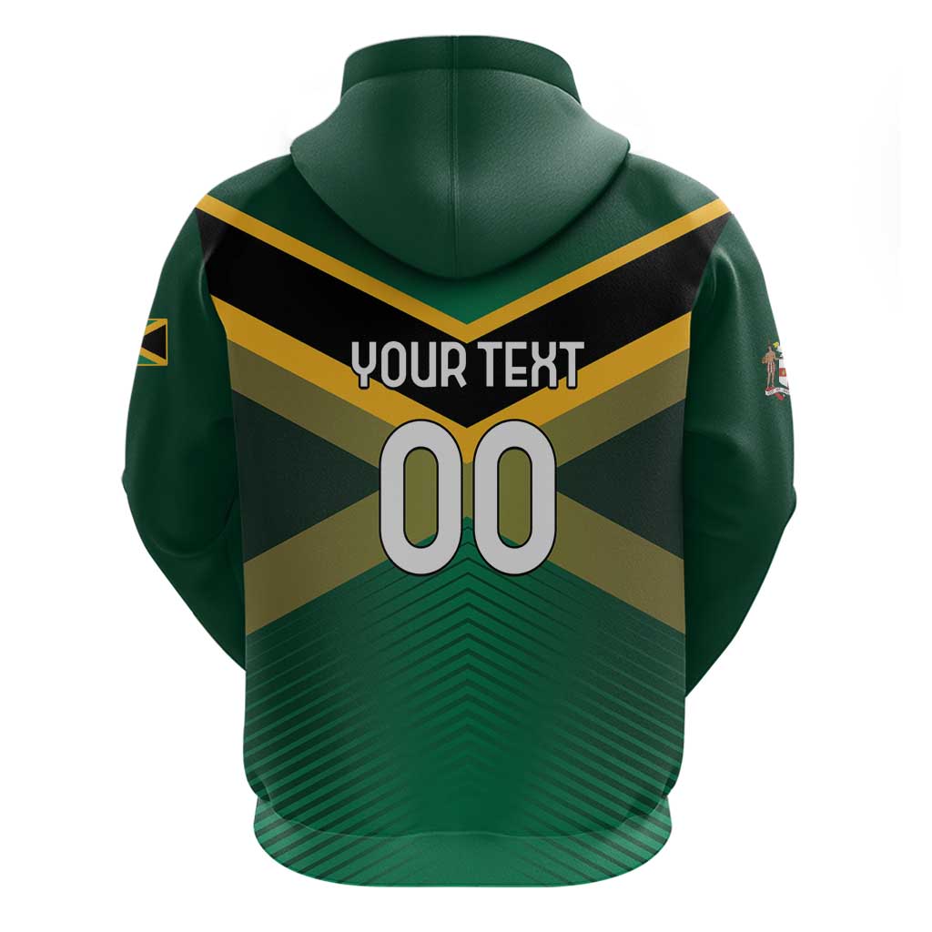 Custom Rugby Jamaica Hoodie Reggae Warriors Go Champions LT01