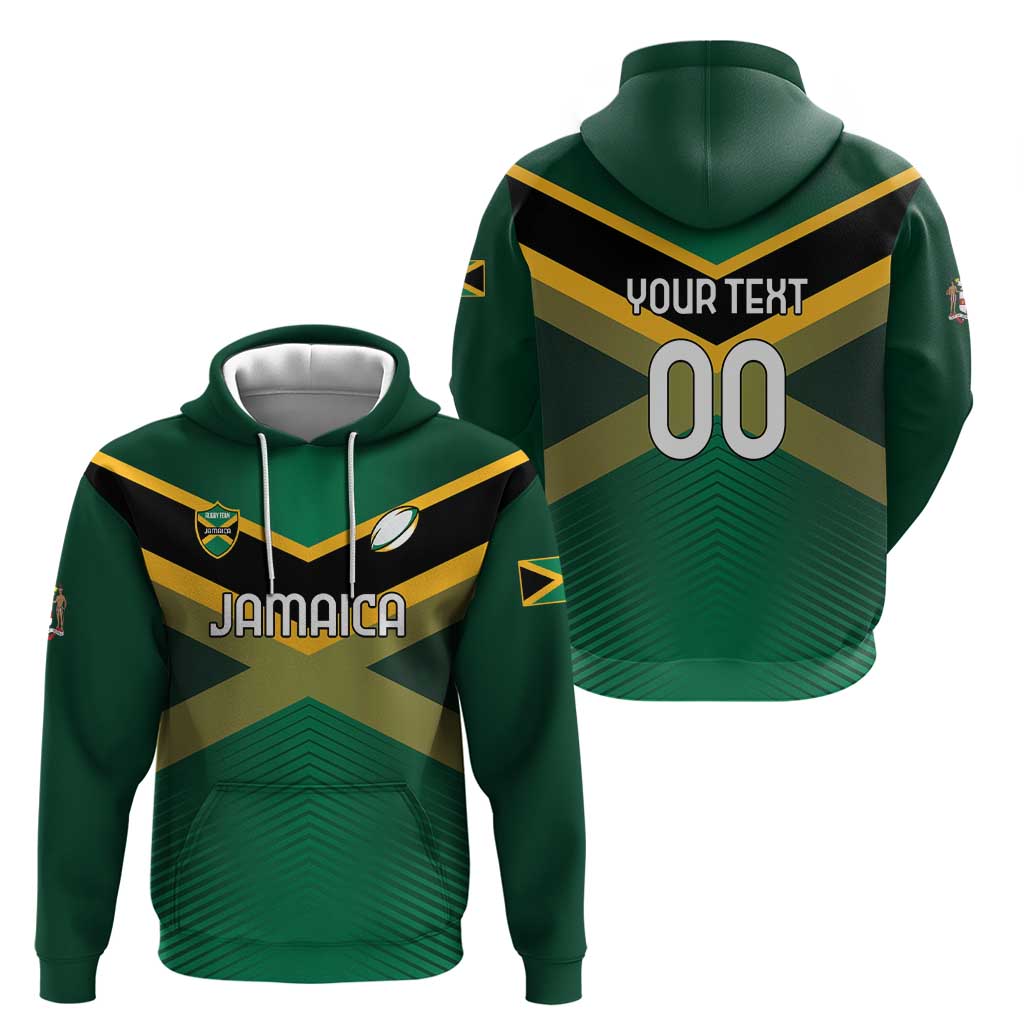 Custom Rugby Jamaica Hoodie Reggae Warriors Go Champions LT01