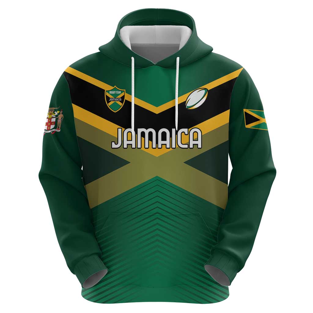 Custom Rugby Jamaica Hoodie Reggae Warriors Go Champions LT01