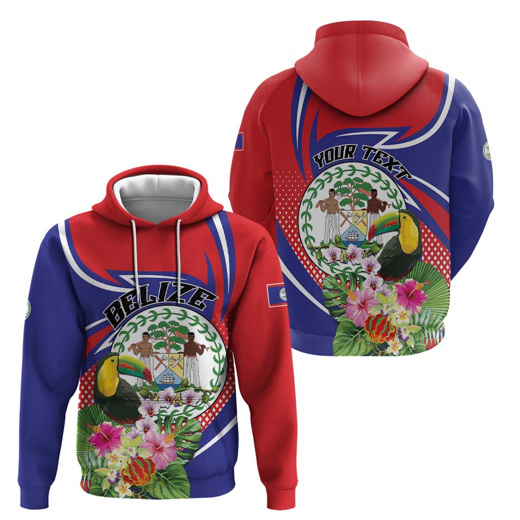 Personalized Belize Toucan Hoodie Sub umbra floreo LT01
