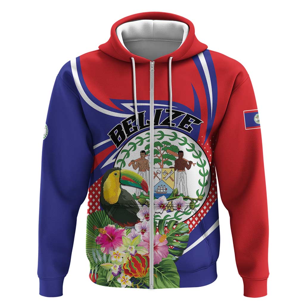 Personalized Belize Toucan Hoodie Sub umbra floreo LT01