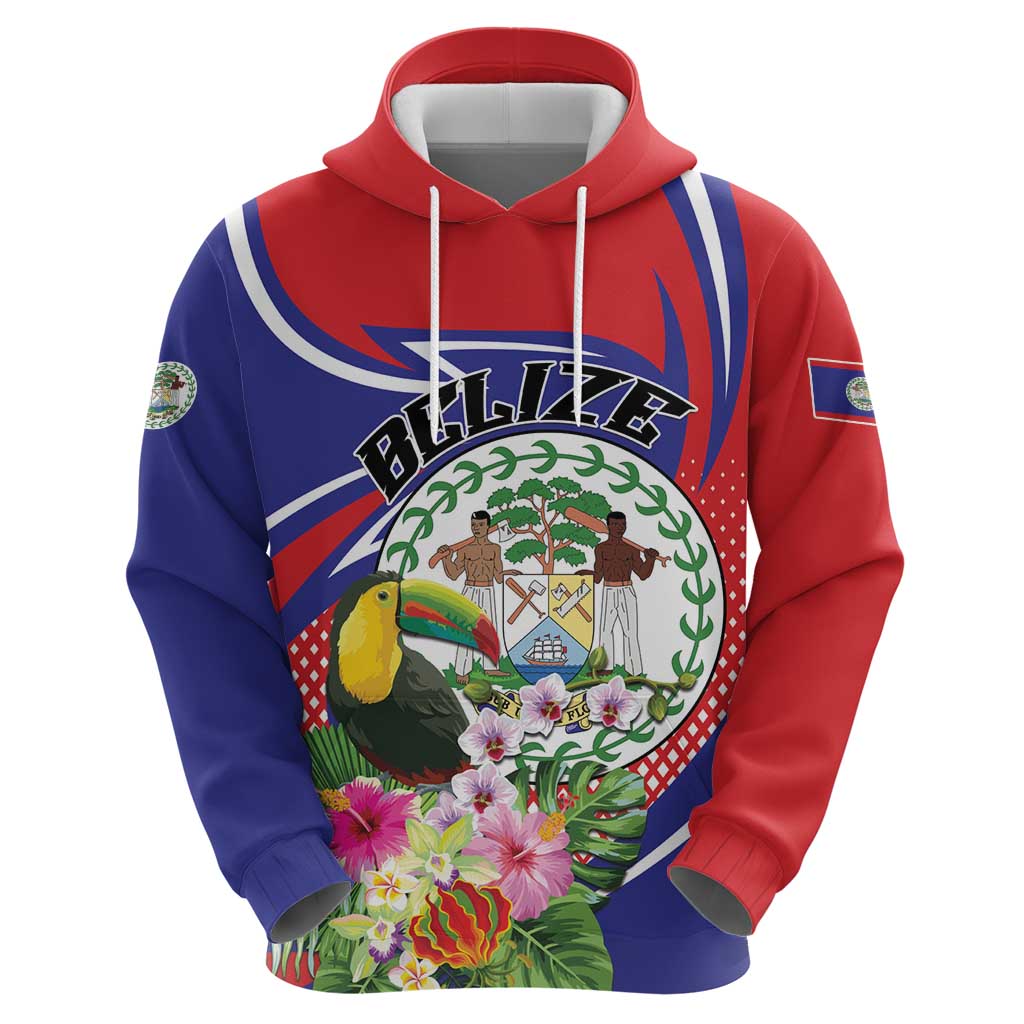 Personalized Belize Toucan Hoodie Sub umbra floreo LT01
