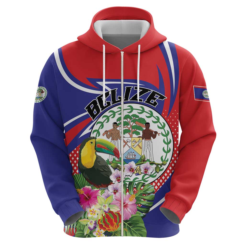 Personalized Belize Toucan Hoodie Sub umbra floreo LT01