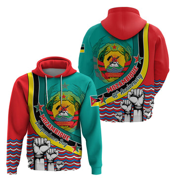 Mozambique Independence Day Hoodie Mozambiki Emblem Happy 48th Anniversary LT01