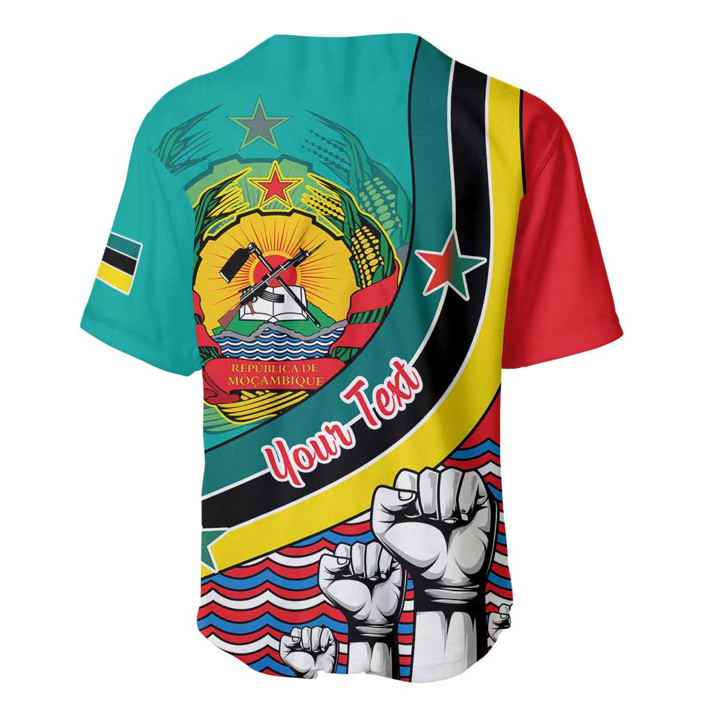 Personalized Mozambique Independence Day Baseball Jersey - June 25, Mozambiki Emblem LT01