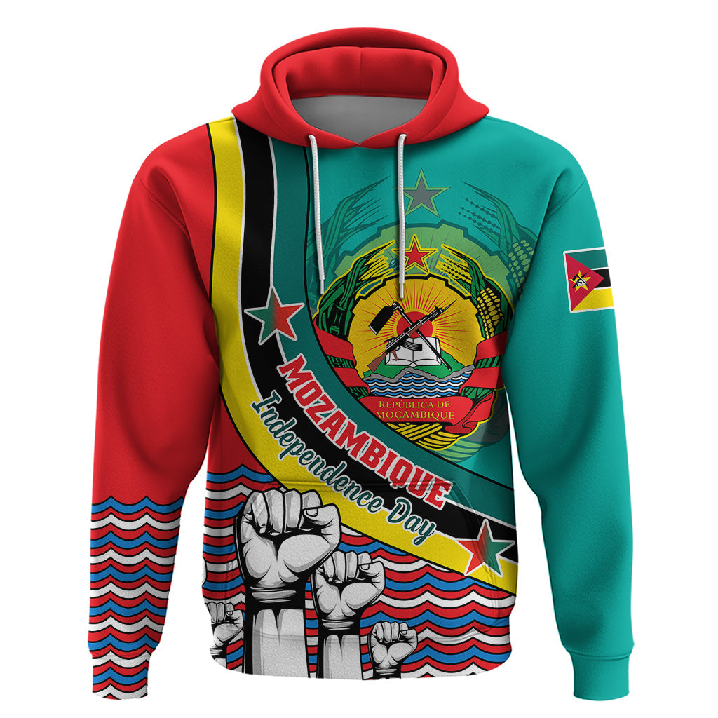 Personalised Mozambique Independence Day Hoodie Mozambiki Emblem Happy 48th Anniversary LT01