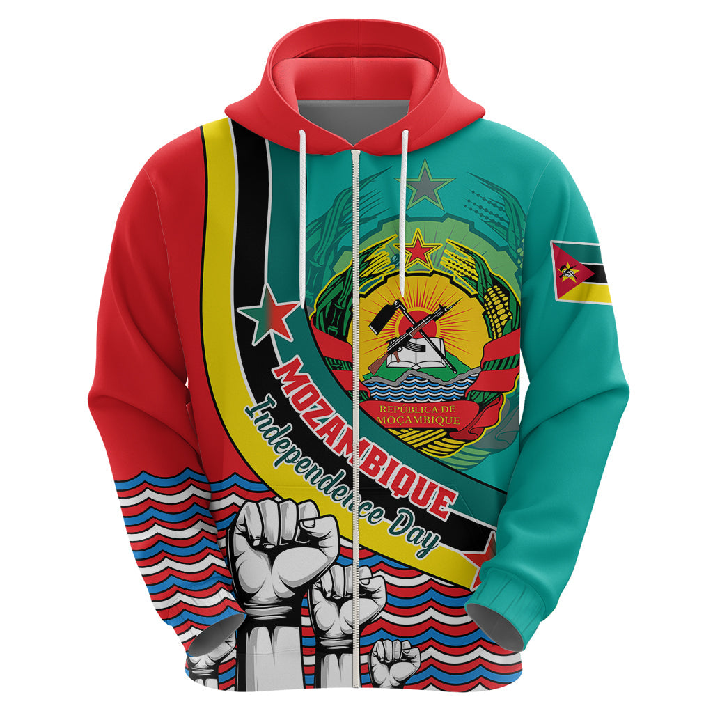 Personalised Mozambique Independence Day Hoodie Mozambiki Emblem Happy 48th Anniversary LT01