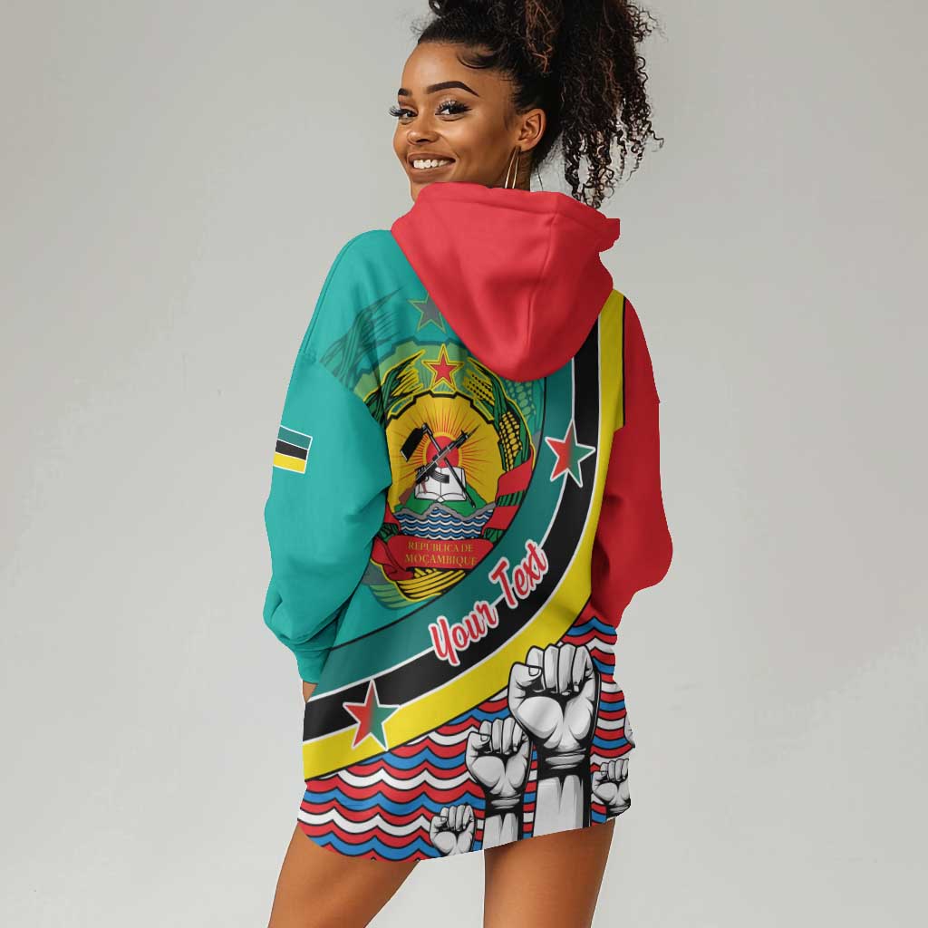 Personalized Mozambique Independence Day Hoodie Dress - June 25, Mozambiki Emblem LT01
