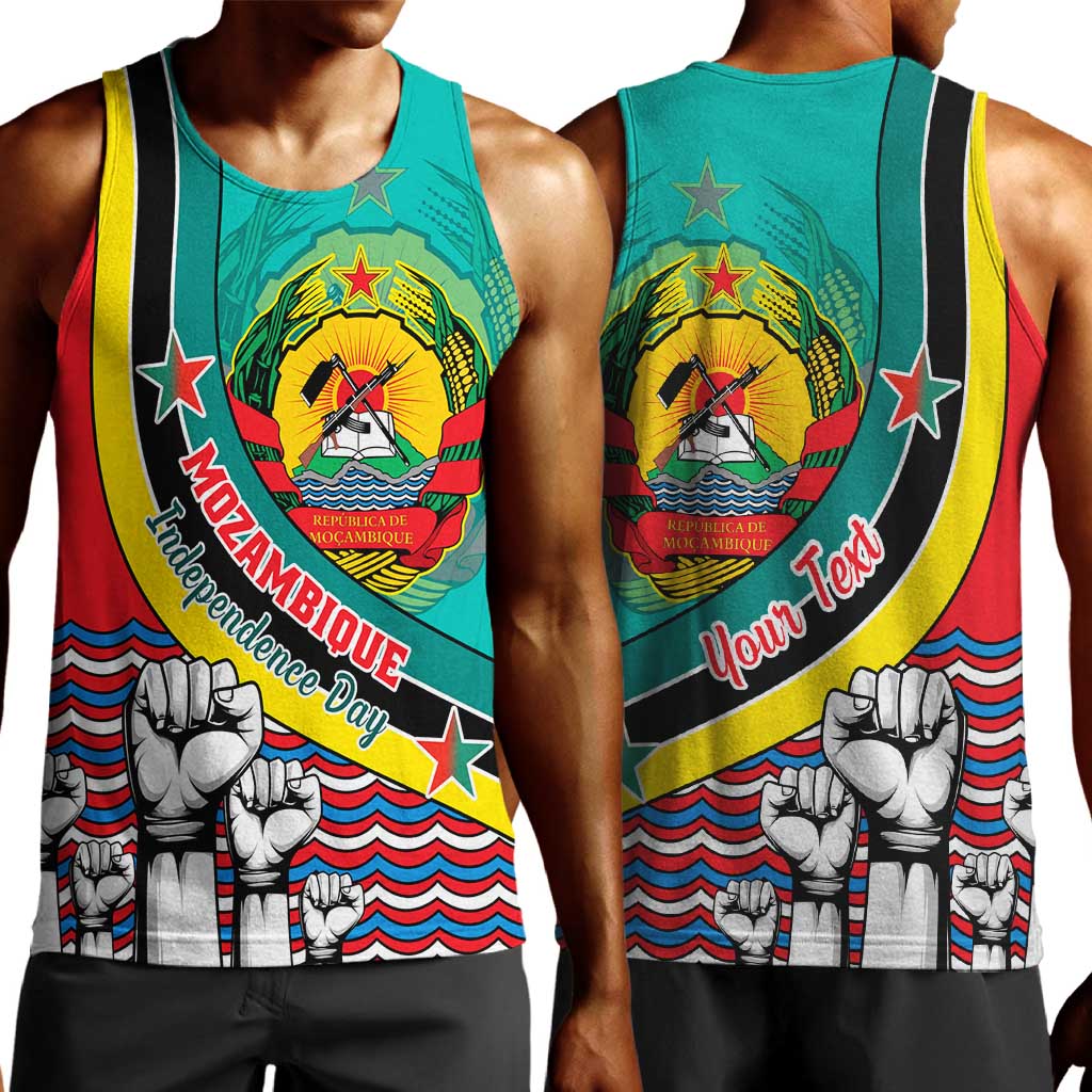 Personalized Mozambique Independence Day Men Tank Top - June 25, Mozambiki Emblem LT01