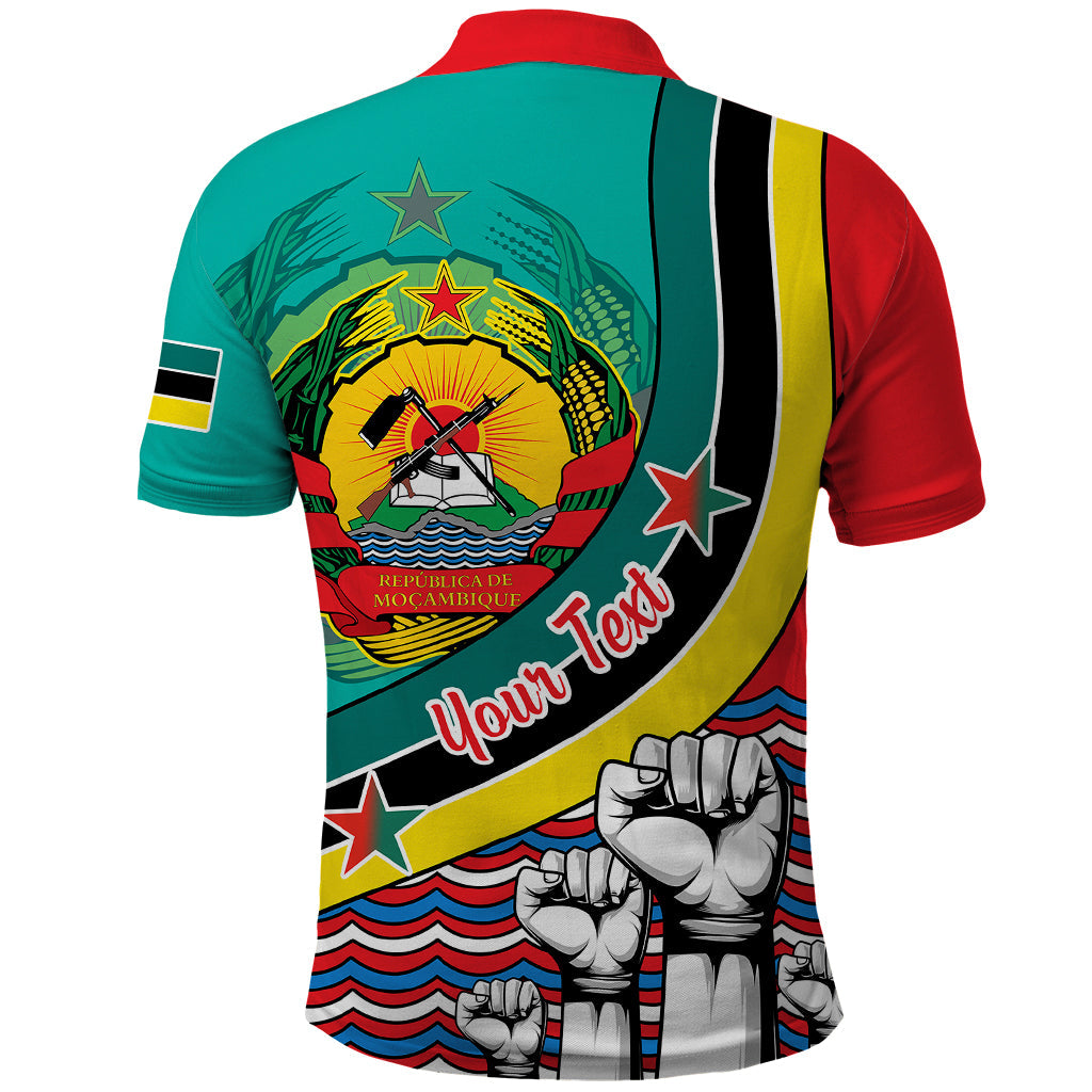 Personalised Mozambique Independence Day Polo Shirt Mozambiki Emblem Happy 48th Anniversary LT01