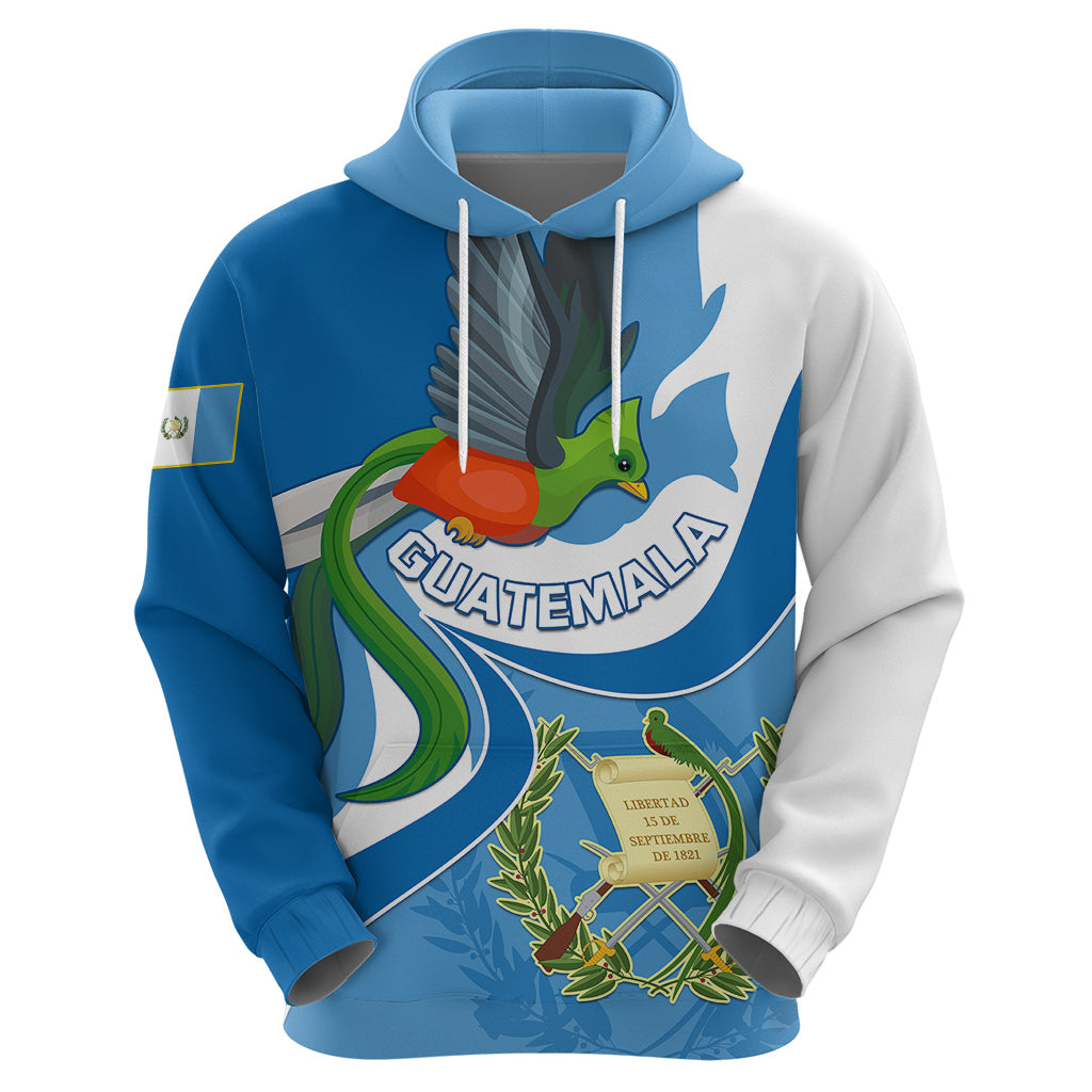 Guatemala Hoodie Guatemalan Quetzal With Coat of Arms LT01
