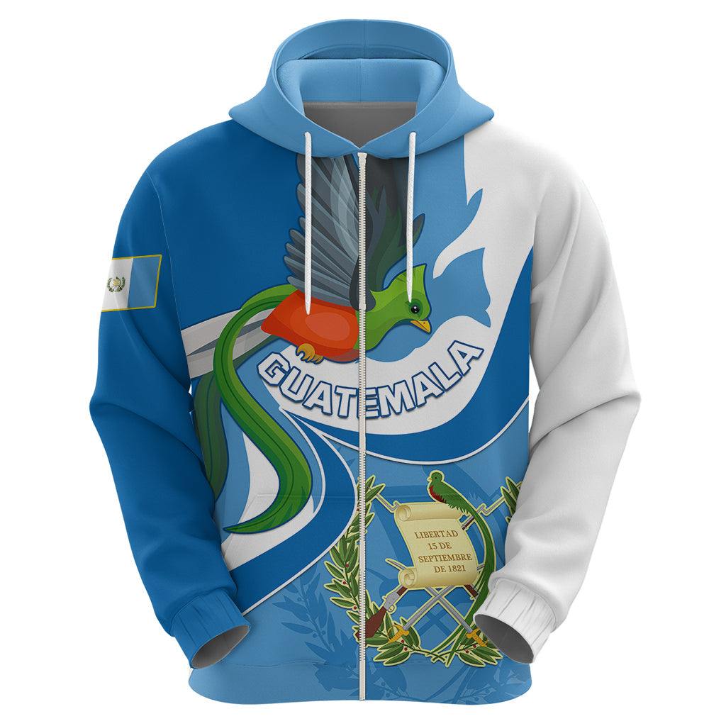 Personalised Guatemala Hoodie Guatemalan Quetzal With Coat of Arms LT01