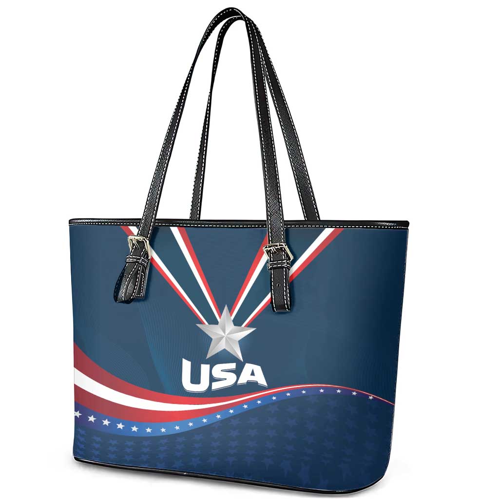 USA Star Medal Leather Tote Bag United States of America Champion LT01