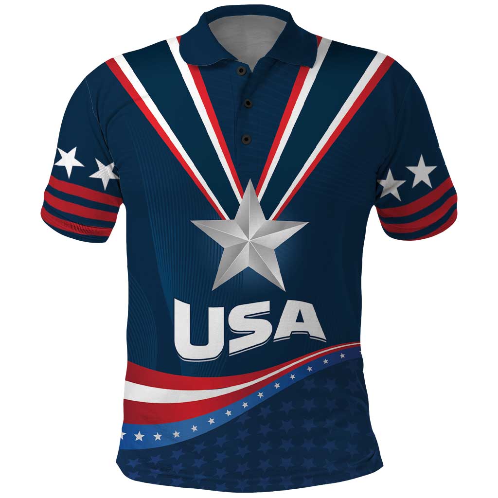 Custom USA Star Medal Polo Shirt United States of America Champion LT01