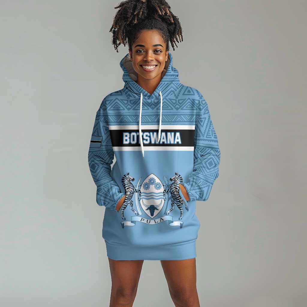 Personalized Botswana Hoodie Dress with Tswana Pula and African Pattern LT01