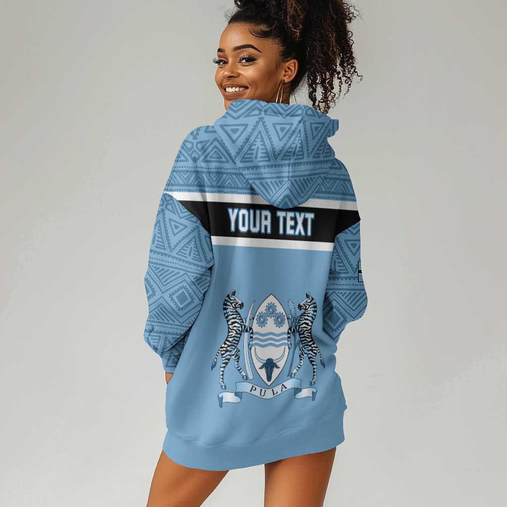 Personalized Botswana Hoodie Dress with Tswana Pula and African Pattern LT01
