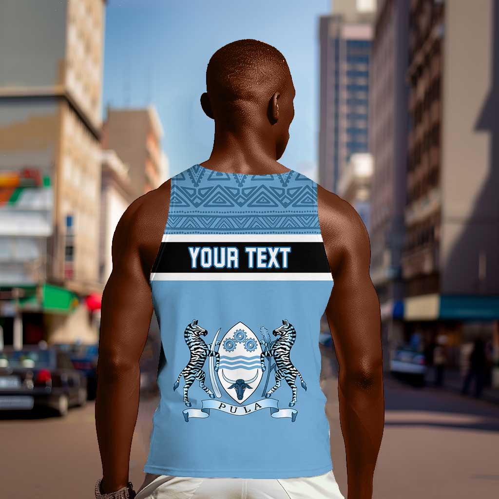 Personalized Botswana Men Tank Top with Tswana Pula and African Pattern LT01