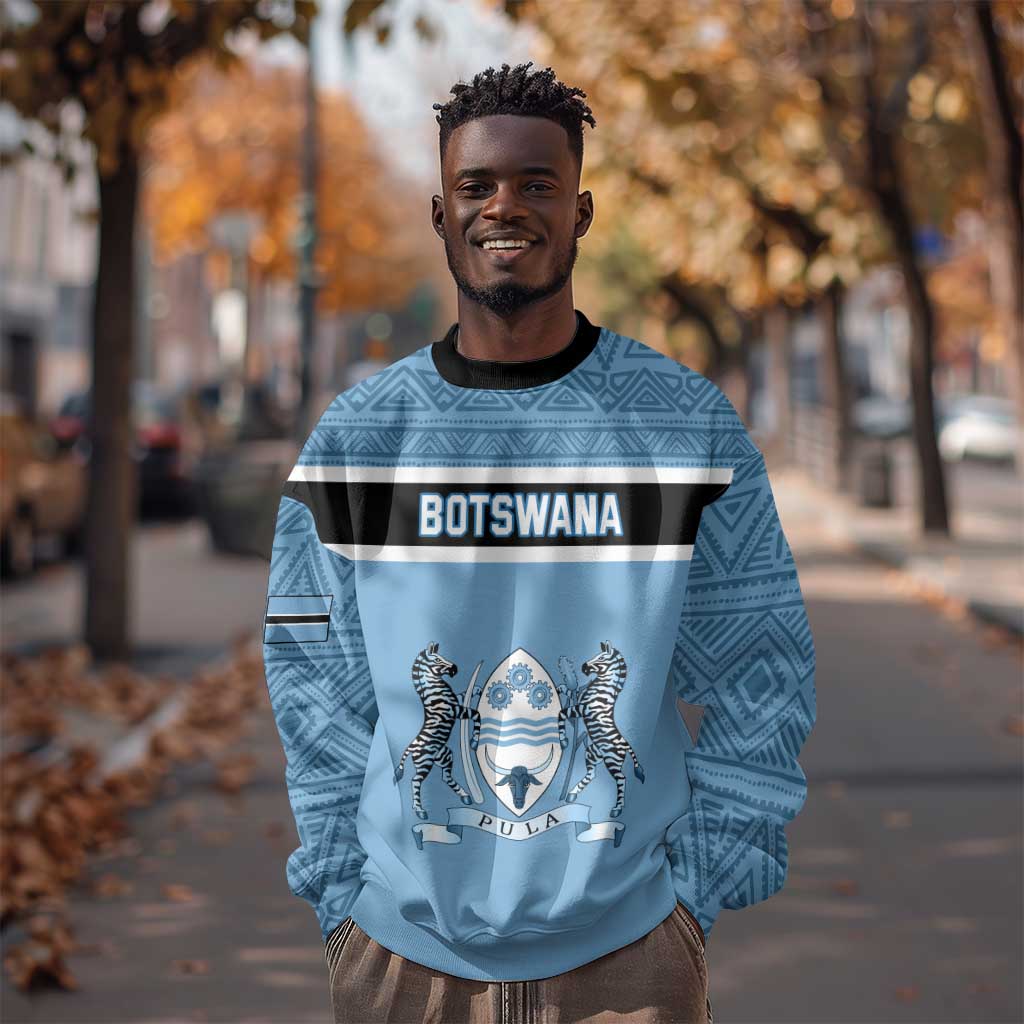 Personalized Botswana Sweatshirt with Tswana Pula and African Pattern LT01