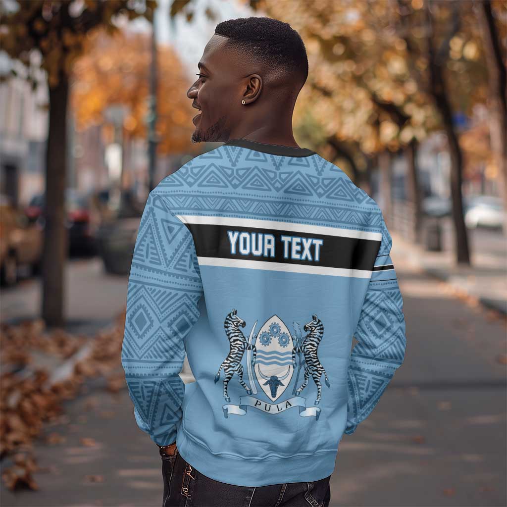 Personalized Botswana Sweatshirt with Tswana Pula and African Pattern LT01