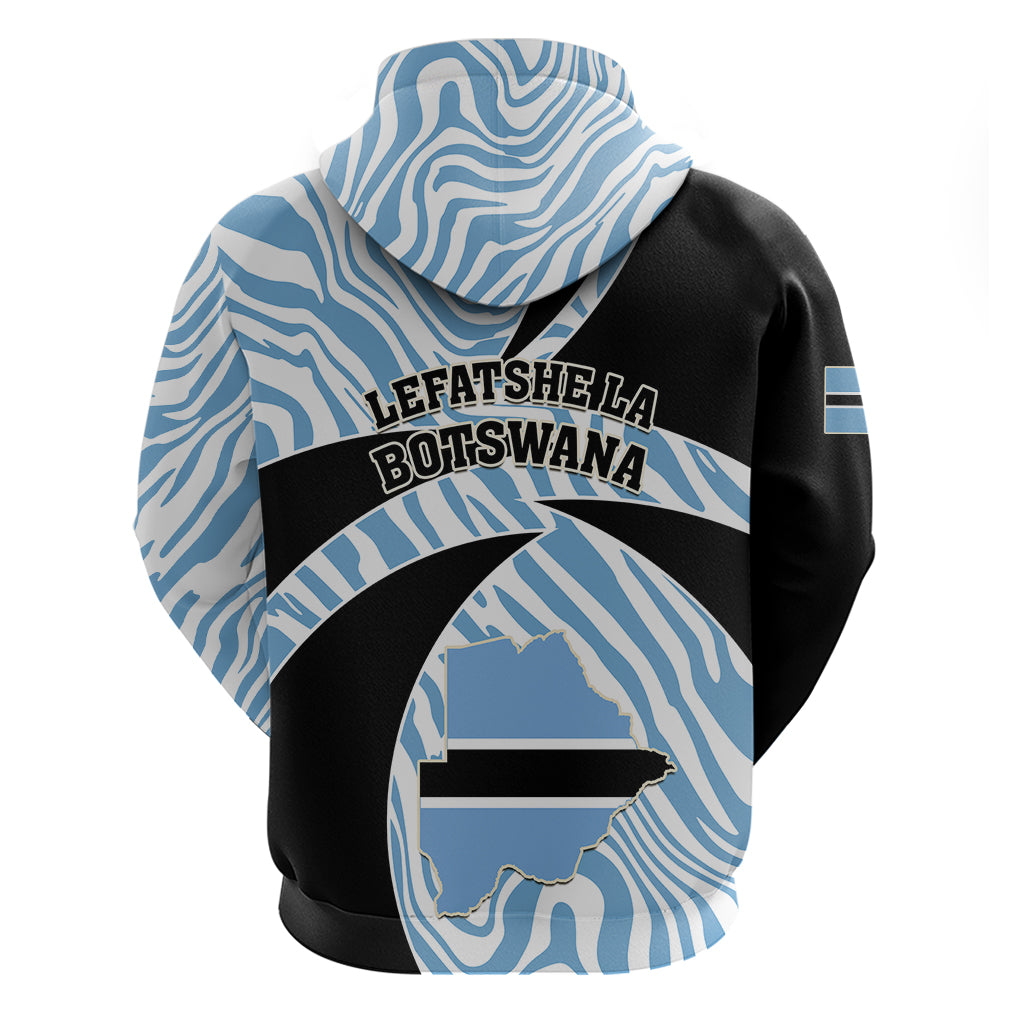 Botswana Independence Day Hoodie Lefatshe la Botswana Zebra Pattern LT01