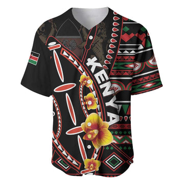 Personalized Kenya Baseball Jersey Jamhuri Day, Kenya Shield LT01