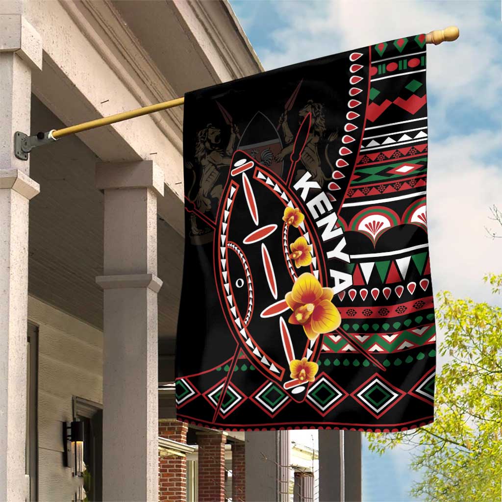 Kenya Garden Flag Jamhuri Day, Kenya Shield LT01