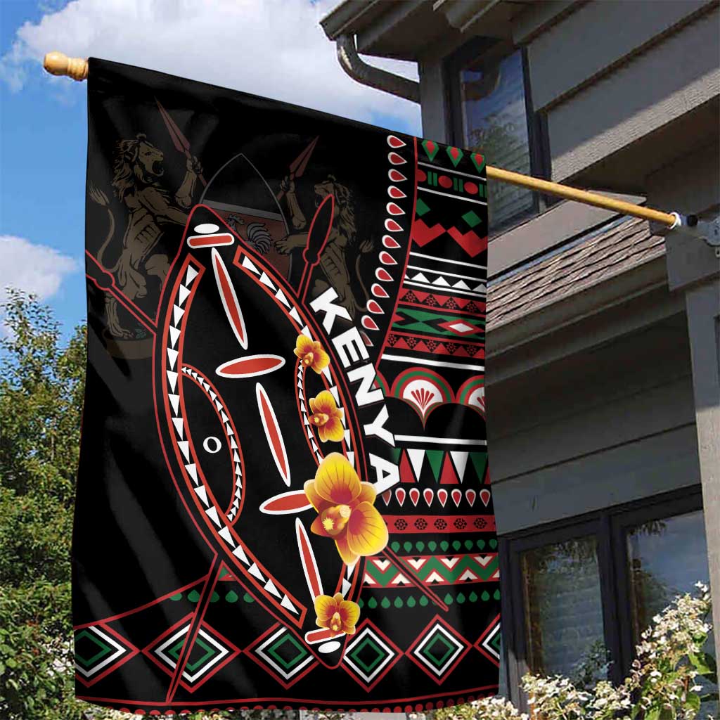 Kenya Garden Flag Jamhuri Day, Kenya Shield LT01