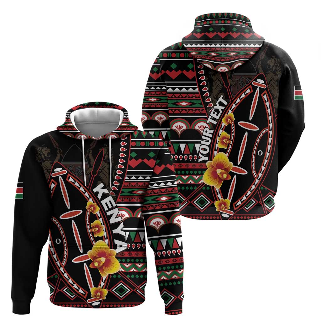 Personalized Kenya Hoodie Jamhuri ya Kenya Shield LT01