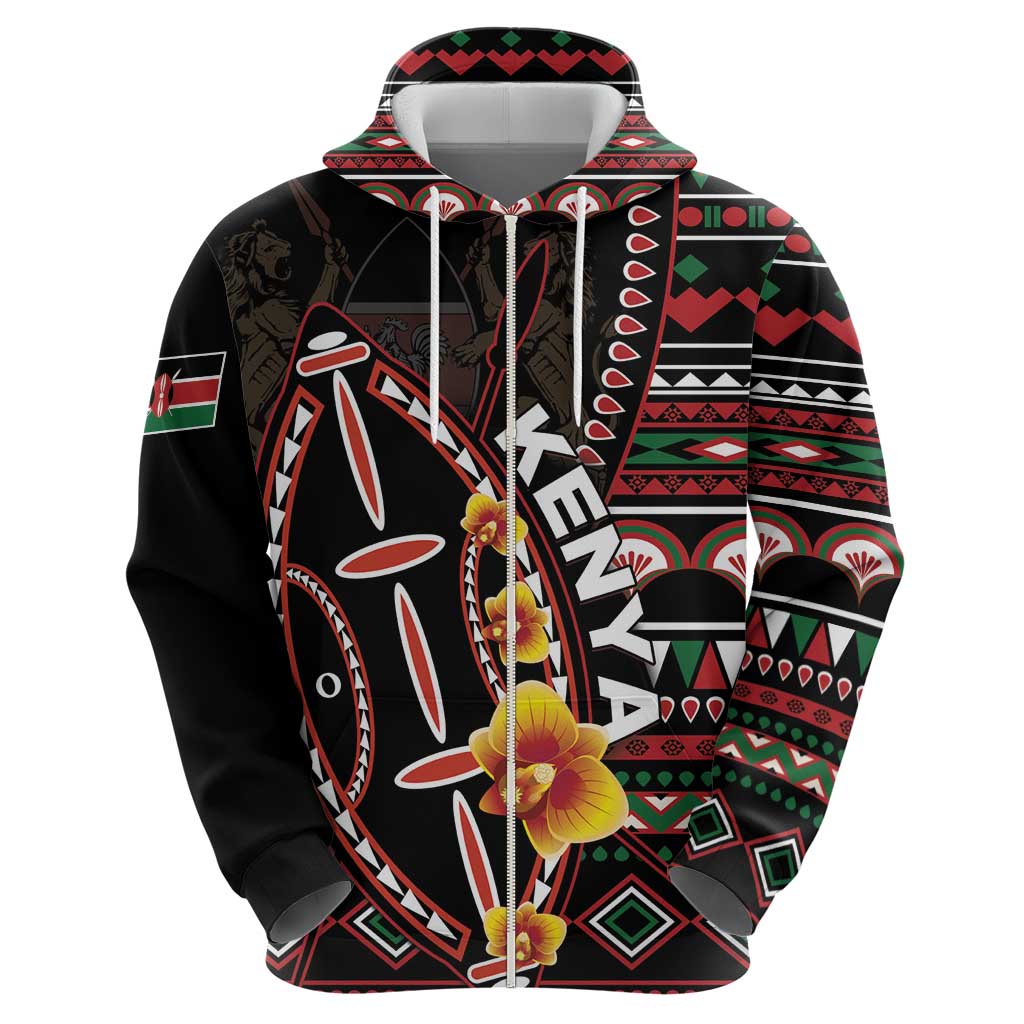 Personalized Kenya Hoodie Jamhuri ya Kenya Shield LT01