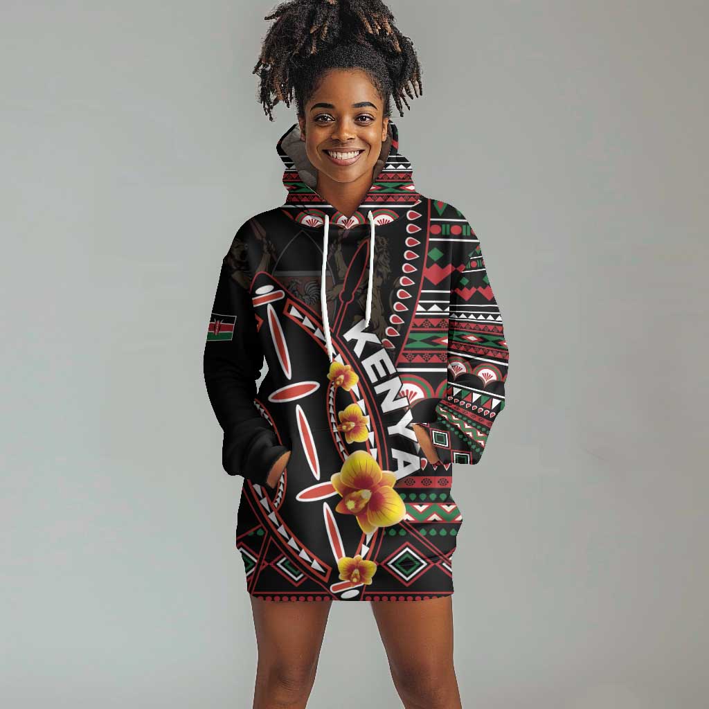 Personalized Kenya Hoodie Dress Jamhuri Day, Kenya Shield LT01