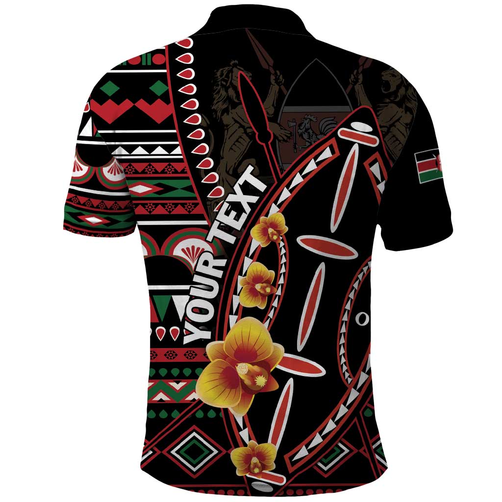 Personalized Kenya Polo Shirt Jamhuri ya Kenya Shield LT01